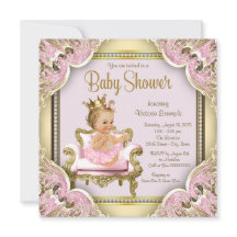 Elegant Rosa stol Pearls Rosa Guld Baby Shower