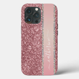 Elegant Rosa Strip Glitter Anpassningsbar Anpassa