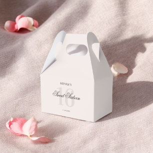 Elegant Rosa Sweet 16 Presentaskar