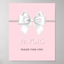 Elegant Rosa Tiffany Baby Shower Guest Favests Fav Poster