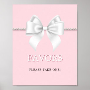 Elegant Rosa Tiffany Baby Shower Guest Favests Fav Poster