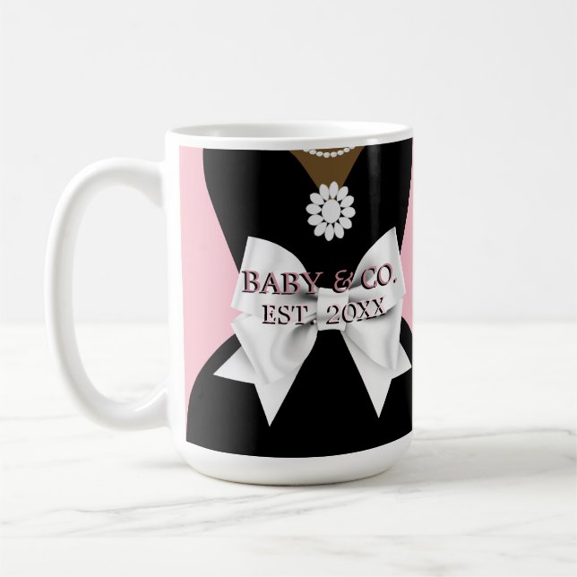 Elegant Rosa Tiffany Ethnic Gravid Mamma to BE Kaffemugg (Vänster)