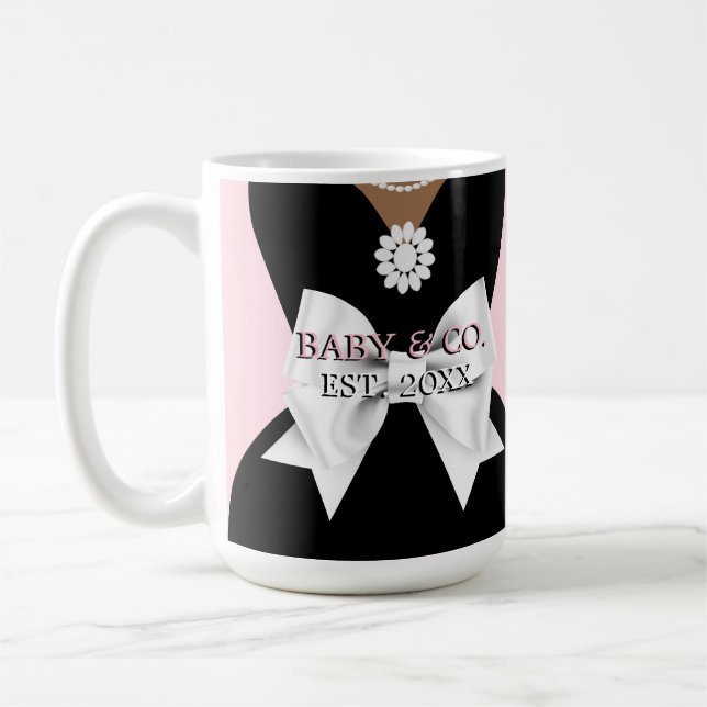 Elegant Rosa Tiffany Ethnic Gravid Mamma to BE Kaffemugg (Vänster)