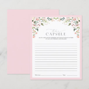 Elegant Rosa Time Capsule Blommigt Shower Game