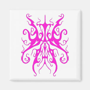 Elegant rosa tribal mask abstrakt design magnet