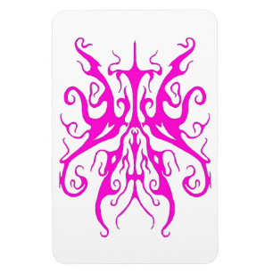Elegant rosa tribal mask abstrakt design magnet