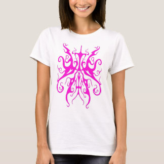 Elegant rosa tribal mask abstrakt design t shirt