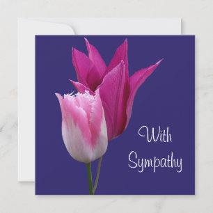 Elegant rosa tulip blommor bra art lilac sympati kort