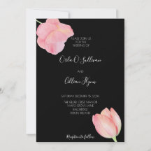 Elegant Rosa tulpan - minimalistisk modern bröllop