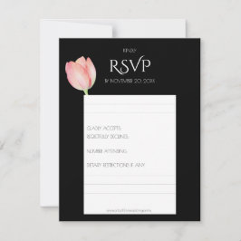 Elegant Rosa tulpan - minimalistisk modern bröllop OSA Kort