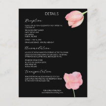 Elegant Rosa tulpan - minimalistiskt modernt bröll