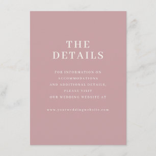 Elegant Rosa Typografi Tilläggskort