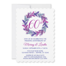 Elegant Rosa Utandning 60 Bröllop-årsdagen