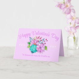 Elegant Rosa Valentines day Kort