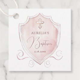 Elegant Rosa Vapensköld  för vattenfärg Gåvor Etiketter