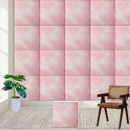 Elegant Rosa Vattenfärg | Mjuk bedövning Kakelplatta