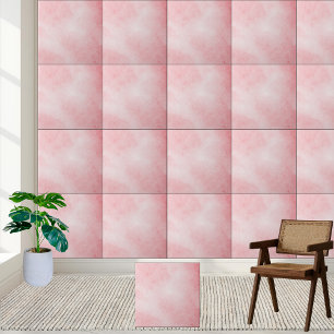 Elegant Rosa Vattenfärg Mjuk bedövning Kakelplatta