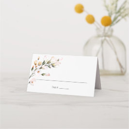 Elegant Rosa VattenfärgBlommigt Placeringskort