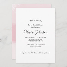 Elegant Rosa VattenfärgMöhippa Inbjudningar