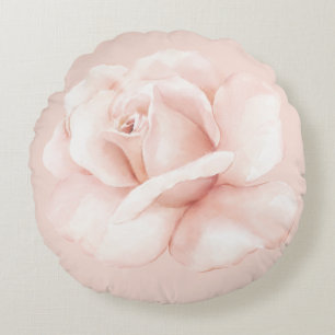 Elegant  Rosa Vattenfärgsdekan Ro hemdekanor Rund Kudde