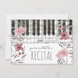 elegant rosa vattenfärgsmusik, skäl inbjudningar