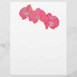 Elegant rosa vattenfärgsorkidéer tropiska blommigt