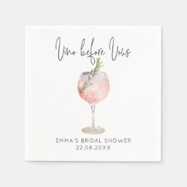 Elegant Rosa Vino före bröllopet Bröllopsfest Pappersservett