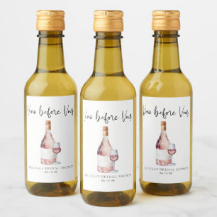 Elegant Rosa Vino före Möhippa för Visa Vinetikett