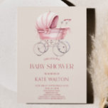 Elegant Rosa Vintage Baby Carriage Baby Shower Inbjudningar<br><div class="desc">Det här är en Elegant Rosa Vintage Baby Carriage Baby Shower-inbjudan!</div>