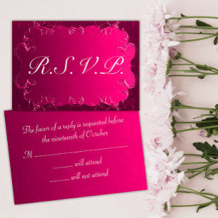 Elegant Rosa Vintage bröllop OSA Kort