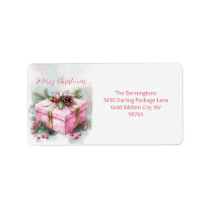 Elegant Rosa Vintage God Adressetiketter