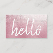 Elegant rosa visitkort för hejhändelsePlanner