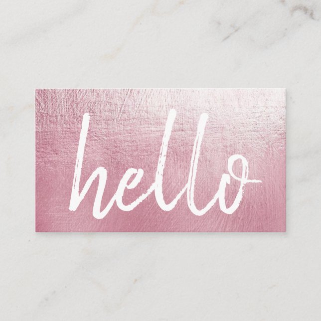 Elegant rosa visitkort för hejhändelsePlanner (Framsida)