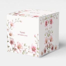 Elegant rosa vit blomsterpresentlåda presentaskar