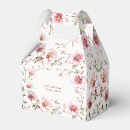 Elegant rosa vit blomsterpresentlåda presentaskar