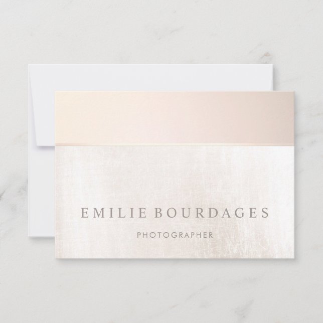 Elegant Rosa Vit Marmor Tack Kort (Framsida)