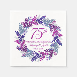Elegant Rosa Wandan 75:e-årsdagen Pappersservett