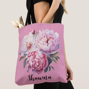 Elegant Rosa Watercolor Blommigt Bridesmaid Tygkasse