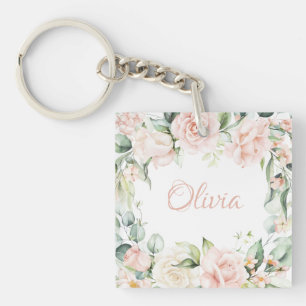 Elegant Rosa Watercolor Flowers Personlig