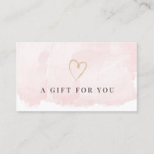 Elegant Rosa Watercolor Gift Certificate