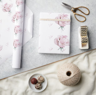 Elegant Rosa Watercolor Ro Bröllop "I do" Presentpapper