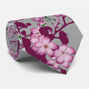 Elegant Rosa White Burgundy Cherry Blommars Slips