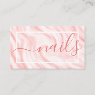 Elegant Rosa White Calligraphy Namn Namnteckning C Visitkort