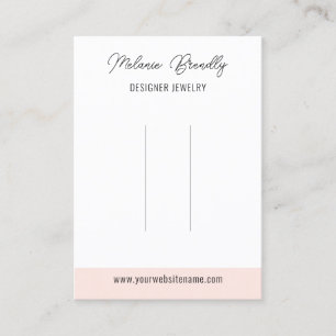 Elegant Rosa White Hairclips Visning Visitkort