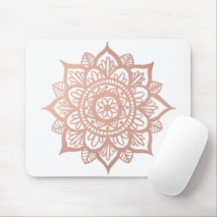 Elegant Rosa White Mandala Flower Musmatta