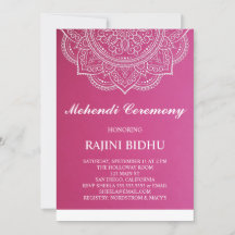 Elegant Rosa White Paisley Indian Mehndi Ceremony