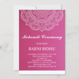Elegant Rosa White Paisley Indian Mehndi Ceremony