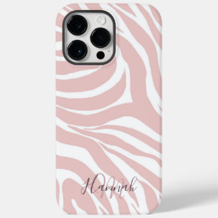 Elegant  Rosa Zebra White Animal Print