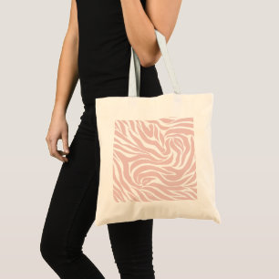 Elegant Rosa Zebra White Animal Print Tygkasse