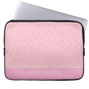 Elegant rosablommig abstrakt  laptop fodral
